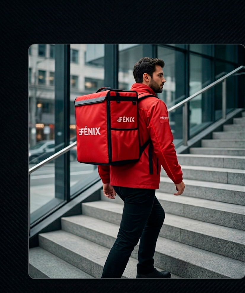 Rider profesional de Fénix Delivery